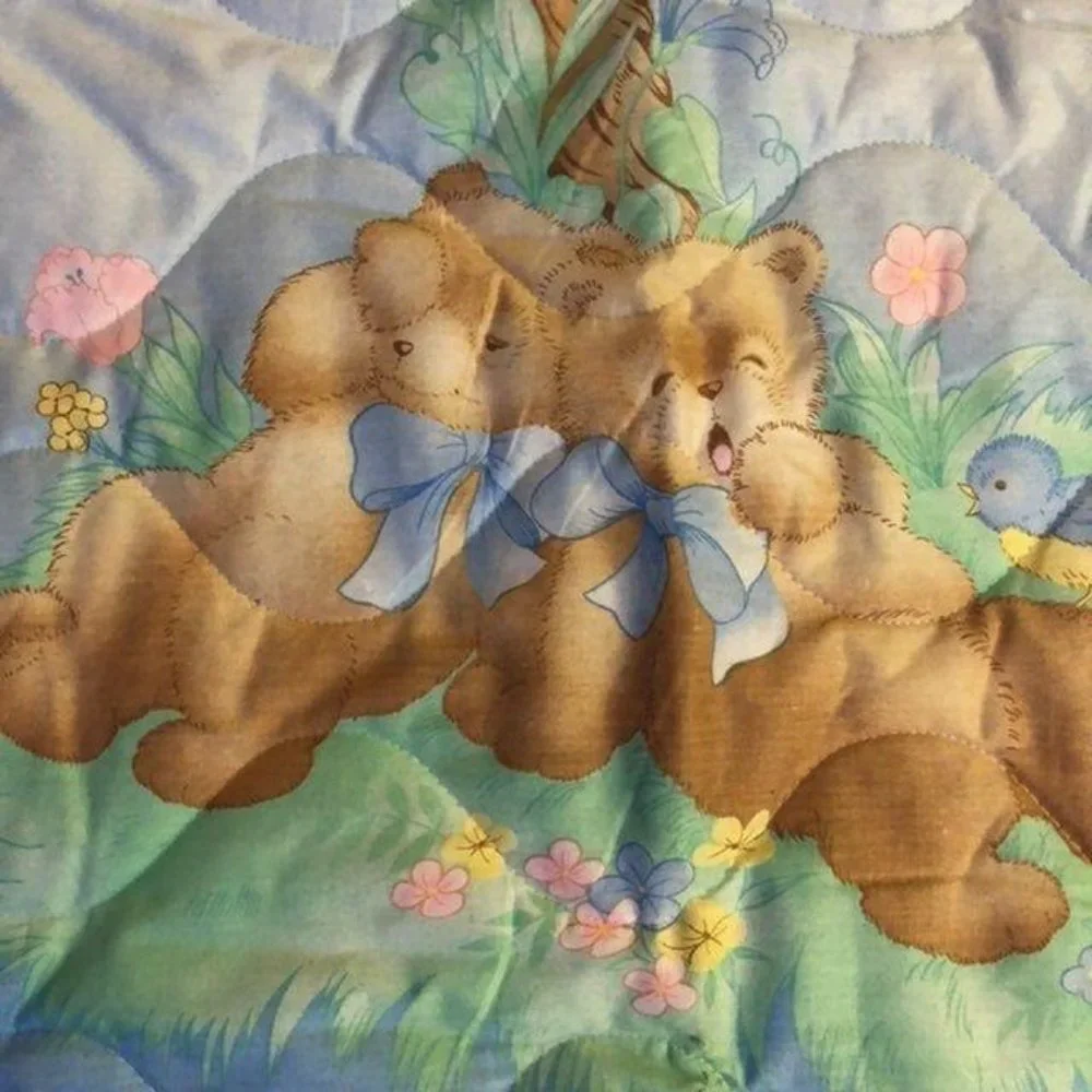 Handmade Baby Blanket Quilt Crib Throw Used
